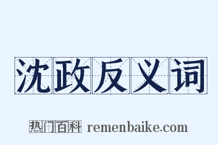 沈政反义词是什么意思的图片